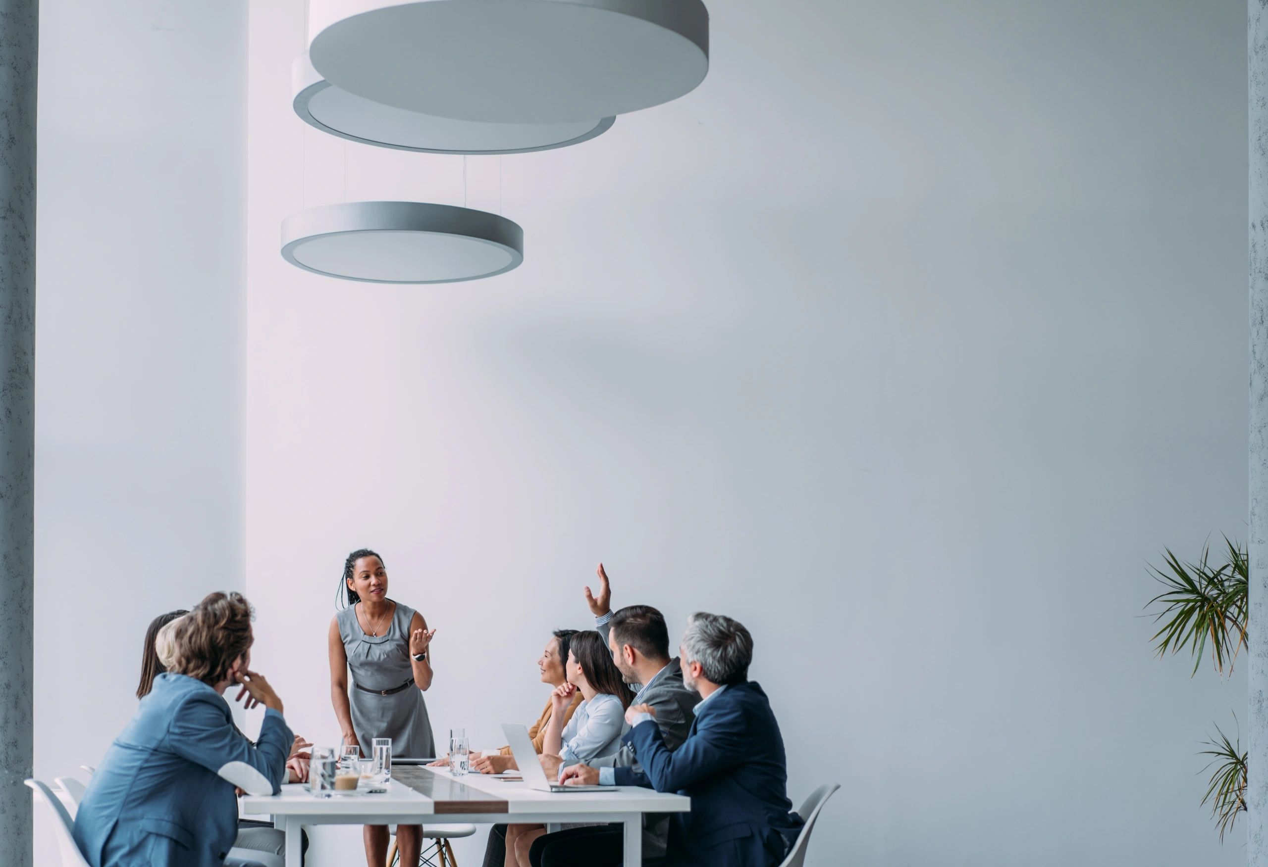 Executive advisory meeting in a board room