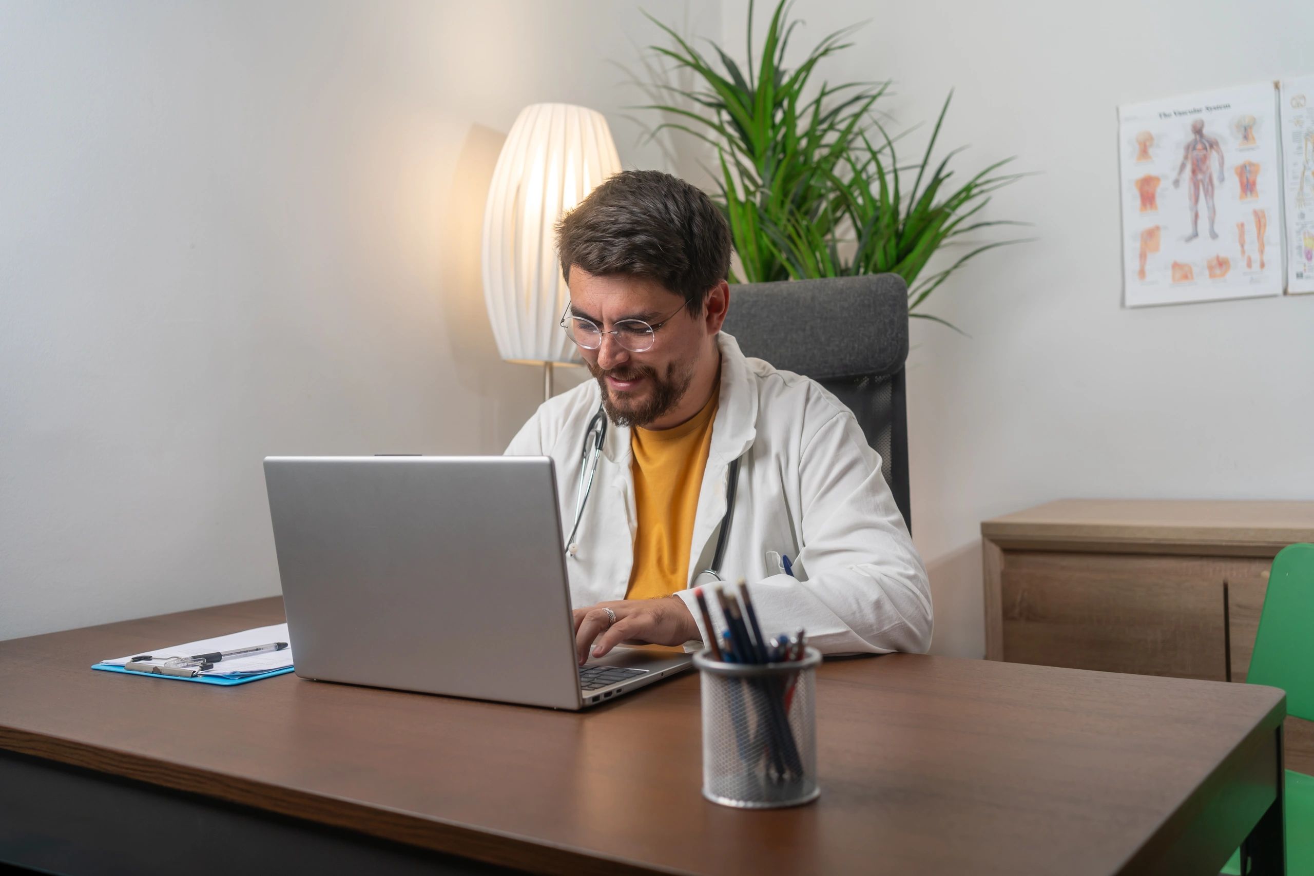 Professional advisor working in an office